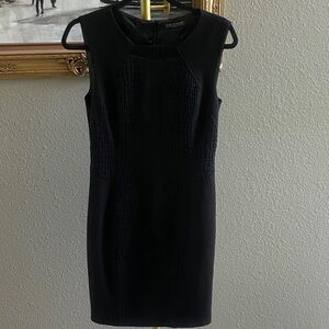 Elie Tahari Black Textured Mini Dress
